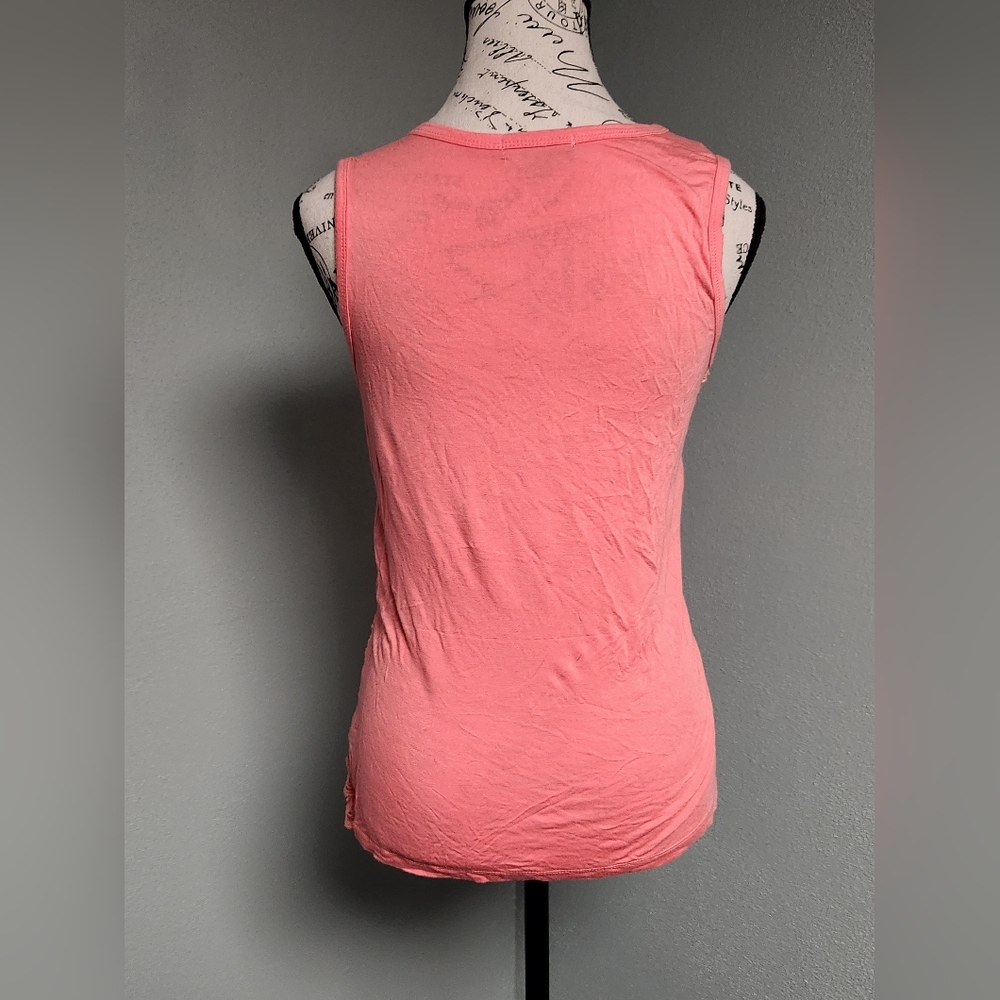 Willi Smith Pink Scalloped Sleeveless Top - Picture 3 of 6